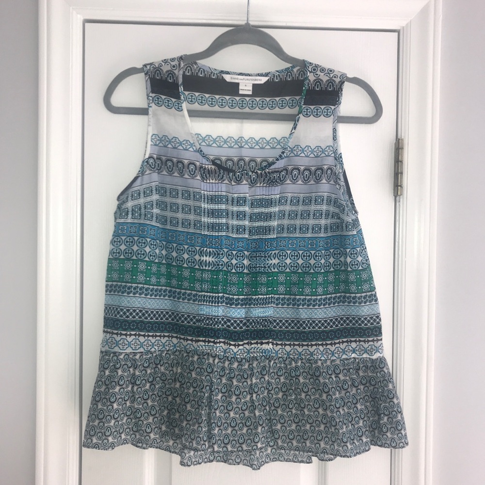 DVF Diane Von Furstenberg Kenna Peplum tank